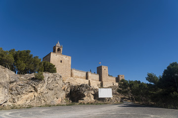 Fototapeta na wymiar Antigua alcazaba árabe de la ciudad de Antequera, Málaga