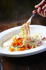 クリームパスタ