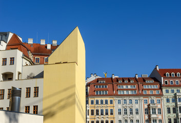 Buildings of Quarter III and Rampiche Street in Dresden, Germany