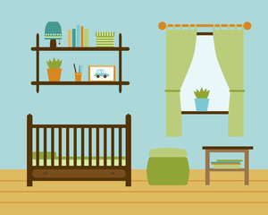 Baby room with furniture.