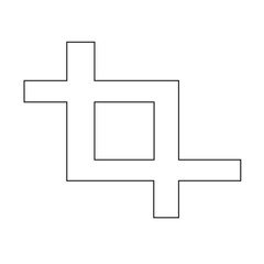 Fototapeta premium Crop icon sign Illustration