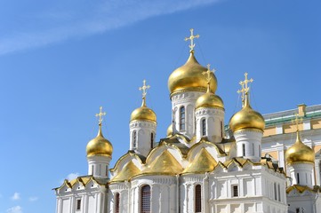 Fototapeta na wymiar Dome of the Annunciation Cathedral of the Moscow Kremlin