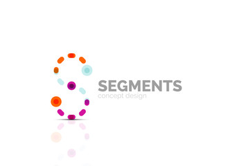 Vector outline minimal abstract geometric logo