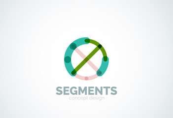 Vector outline minimal abstract geometric logo