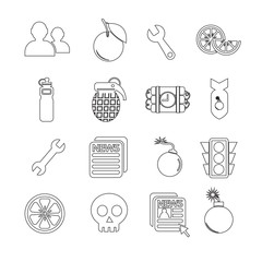 Set of web icons for website and communication