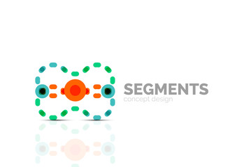 Vector outline minimal abstract geometric logo