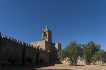 Fototapeta na wymiar Patio de armas del alcazaba de Antequera, Málaga