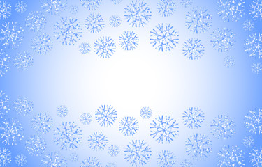 vector abstract blurred background with snowflakes