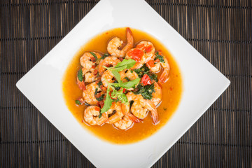 Thai food, Basil Shrimp Fried