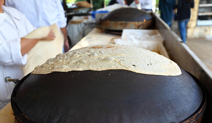 Making Traditional Lebanese Flat Bread