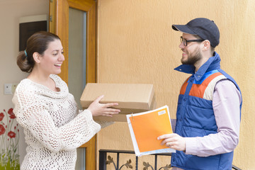 Courier Delivering a Package