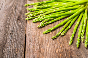 Bunch of fresh green asparagus