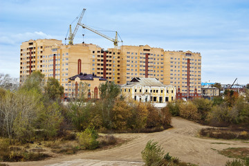 Construction on outskirts of city