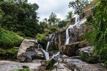 Obraz premium Mae Klang beauty Waterfall in Chiang Mai Province, Doi Inthanon