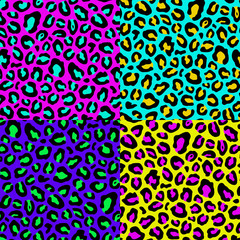 Leopard seamless pattern 80s