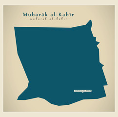 Modern Map - Mubarak al-Kabir KW