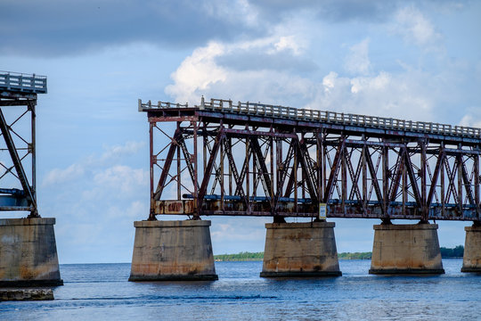 The Old Florida East Coast Railway Pratt Truss Bridge Spanning B