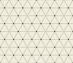 Vector seamless pattern. Modern stylish texture. Repeating Triangle and Hexagon.