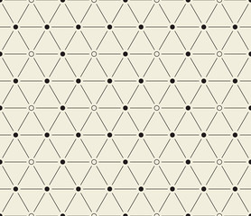 Fototapeta premium Vector seamless pattern. Modern stylish texture. Repeating Triangle and Hexagon.