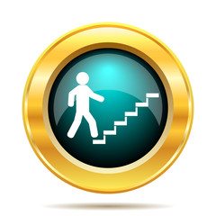 Businessman on stairs - success icon