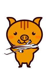 飛行機を持った動物シリーズ