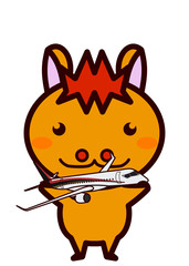 飛行機を持った動物シリーズ