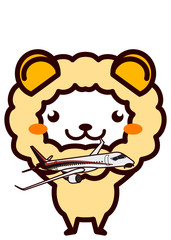 飛行機を持った動物シリーズ