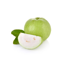 Fresh guava fruit on wooden background