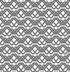 Fototapeta premium Seamless pattern of parallel braids with swatch for filling. Celtic ornament texture. Fashion geometric background for web or printing design.