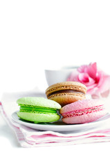 Three almond cookies (macaroons)