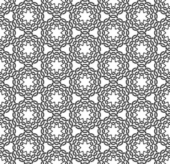 Seamless pattern of braided thread with swatch for filling. Stylish ornament texture. Fashion geometric background for web or printing design.