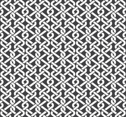 Seamless pattern of braided strips with swatch for filling. Abstract celtic ornament texture. Fashion geometric background for web or printing design.