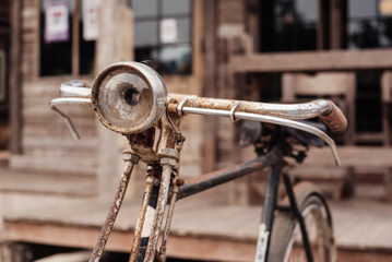 old bicycle with vintage filter
