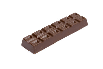chocolate on the white background