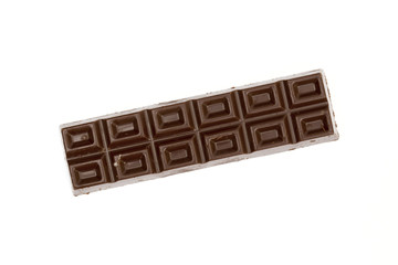 chocolate on the white background