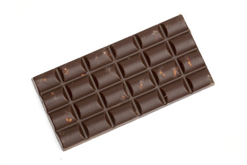 chocolate on the white background