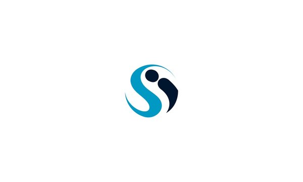 letter si or is crative logo template