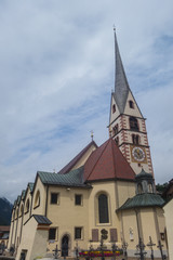 The church of town of Santa Cristina in Val Gardena (St. Christi