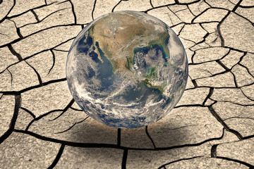 Global warming concept - Photo composition with image from NASA