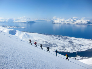 Randonee skiing in Norway