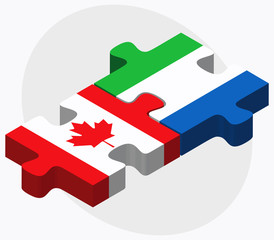Canada and Sierra Leone Flags