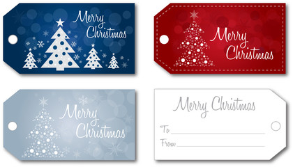 Fototapeta na wymiar Christmas gift tag set vector
