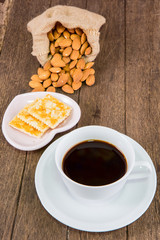 almond cookies and coffee