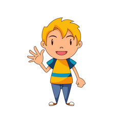 Kid hello gesture
