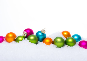 bunte christbaumkugeln