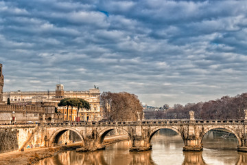 Historical buildings and architecture details in Rome, Italy