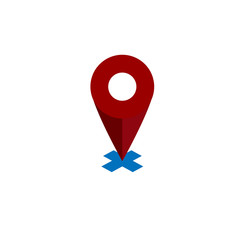 location marker color vector flat icon