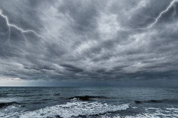 Storm above the ocean.