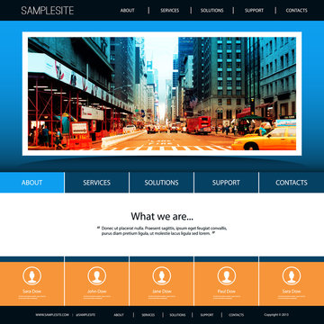 Website Design for Your Business with One Street of New York City Image Background