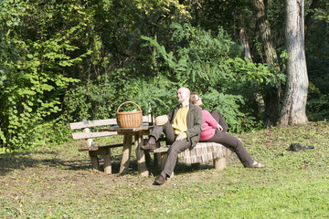 Senior couple on the bench